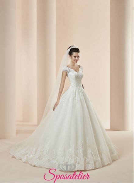 Tivoli – vestito da sposa su internet modello ampio a palloncino economico