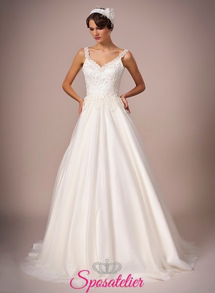 115-abiti da sposa con gonna a campana online italia economici collezione 2017