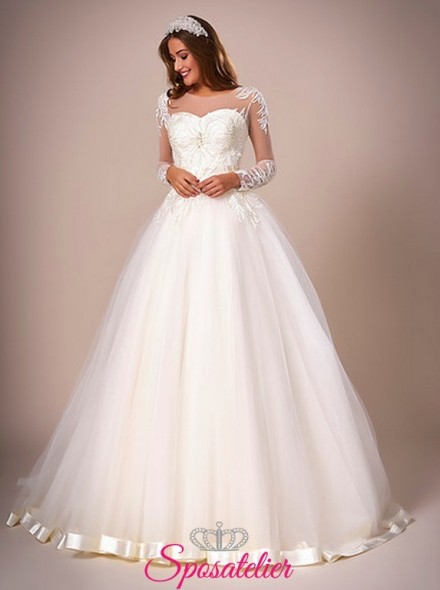110-abiti da sposa Italiani economici  online 2017  autunnale