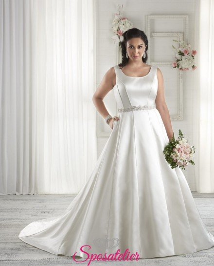 Martinah-  sartoria abiti da sposa 2017 taglie forti elegante in raso