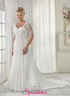 Arina- abiti da sposa 2017 taglie comode in morbido chiffon