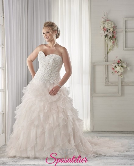 Jannet- abiti da sposa 2017 linea curvy economici online Italia