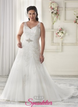 armandha- abiti da sposa 2017 taglie comode scollo V