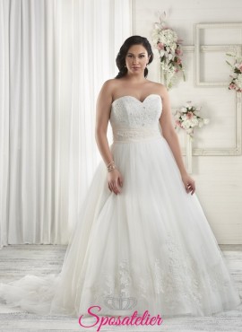 ylaria- abiti da sposa 2017 taglie comode scollo a cuore