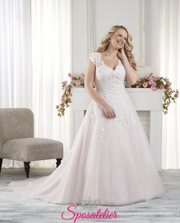 abito da sposa colorato economico linea A modello