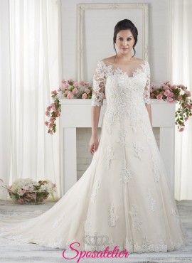Sandra- vestiti da sposa online economici sartoria italiana per taglie comode