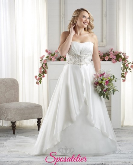 Lecco –  vestito da sposa realizzato in Italia per taglie forti economico