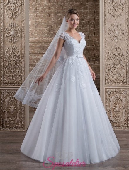 129-abito da sposa economico ampio con gonna a campana