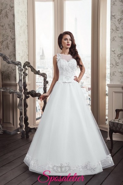 73-abiti da sposa 2017 economici con scollo illusione