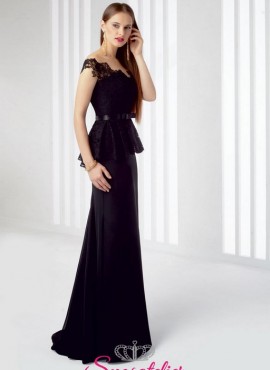 abiti da cerimonia elegante nero invernale   2017 economici online