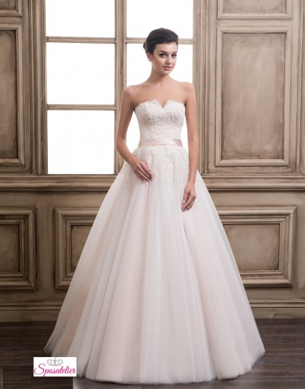 vestiti da sposa colorati rosa economici collezione 2017