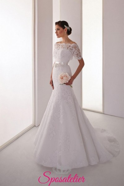 vestito da sposa per matrimonio serale collezione 2017 attillato