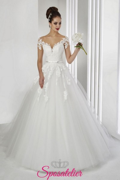 vestito da sposa ampio e principesco ricamato economico online