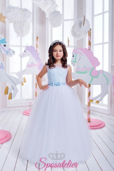 abiti comunione bambina colorato on line
