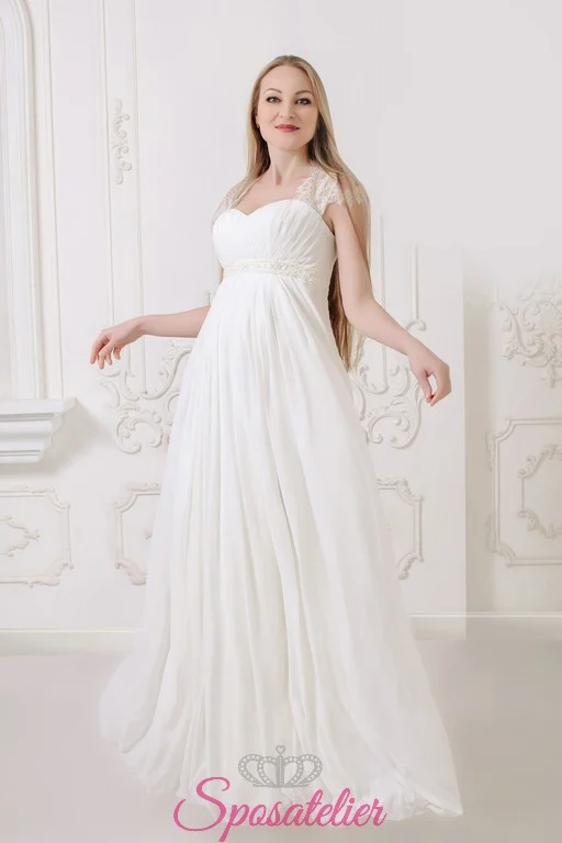 abito sposa premaman elegante per donne in gravidanza