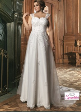 abiti da sposa impero economici 2017 taglie forti