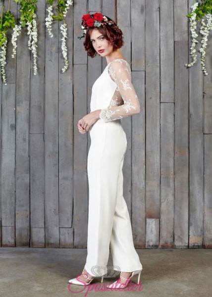 abiti da sposa originali con pantalone 2017 economici online