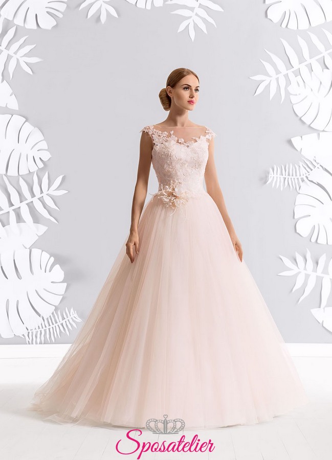 Vestiti Da Sposa Rosa Cipria Online Economici Collezione 17sposatelier