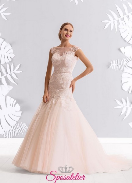 vestiti da sposa rosa nuovi modelli bellissimi economici on line italiani