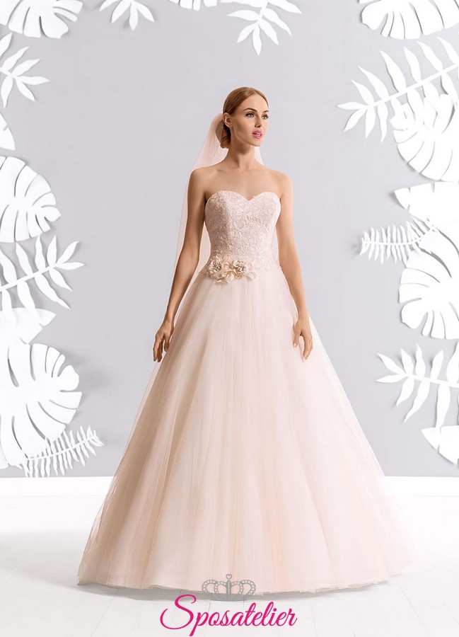 Abiti Da Sposa Economici Color Rosa Cipria Delicato Collezione 17sposatelier