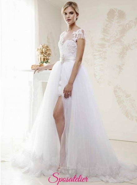 Harpe – abiti da sposa a tubino con gonna staccabile
