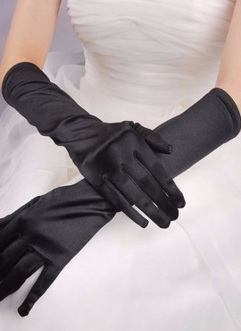 guanti da sposa lunghi in raso neri online economici