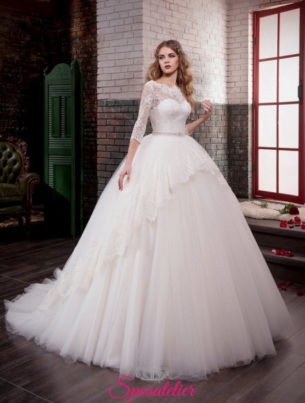 Fanta – abito da sposa a balze ampio e principesco