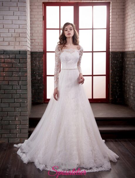 abiti da sposa maniche lunghe 2017 economici online atelier italiano bellissimo realizzati su misura personalizzati spedizione gratuita nessuna tassa doganale