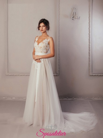 abito da sposa romantico colorato stile principessa economici online 2022