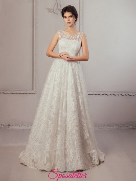abito da sposa con ricami  di pizzo prezzi economici online 2022