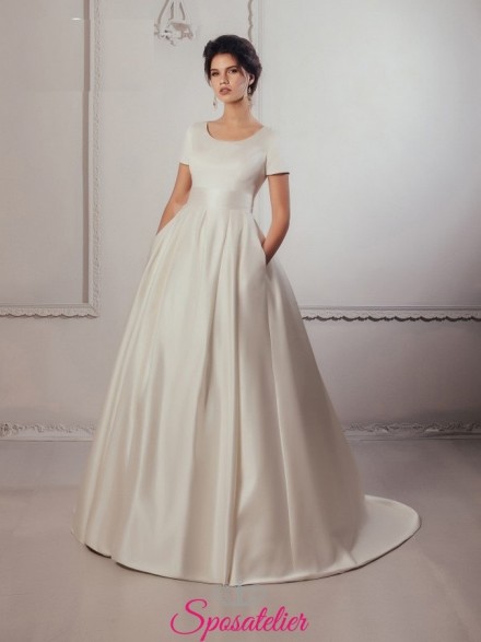 abito da sposa in raso stile principessa economici online
