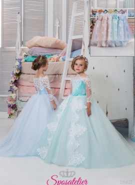 vestito prima comunione colorato bambina