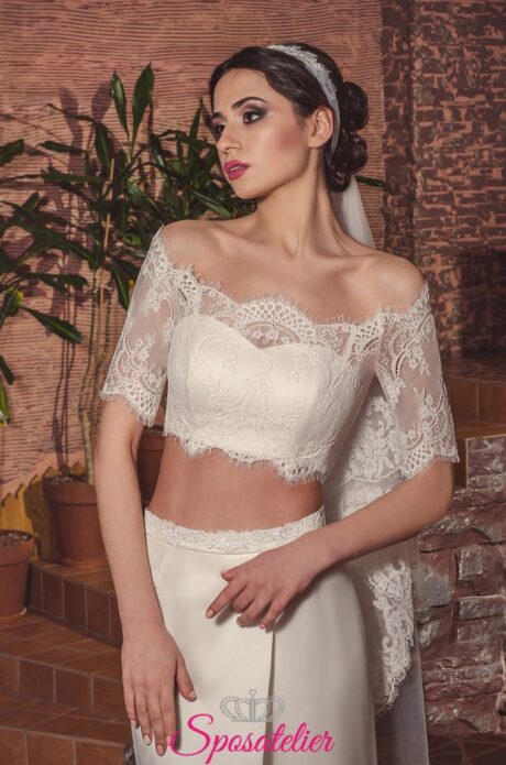 abiti da sposa crop top