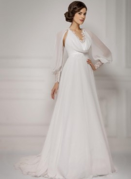 abito da sposa con maniche a pipistrello Online Economico Semplice