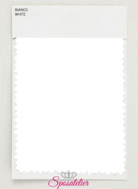 Campione di tessuto per abito da sposa colore bianco ottico