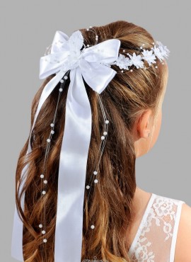 coroncina con fiocco prima comunione bimba accessori per capelli vendita online