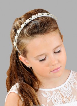 accessori per capelli per prima comunione bimba cerchietto con fiori vendita online