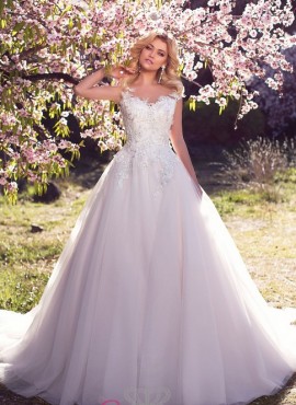 abiti da sposa a prezzi accesibili colore corpetto avorio e gonna rosa
