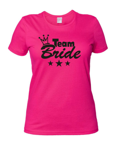T -shirt team bride rosa economica