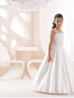 abito comunione in raso di alta qualità