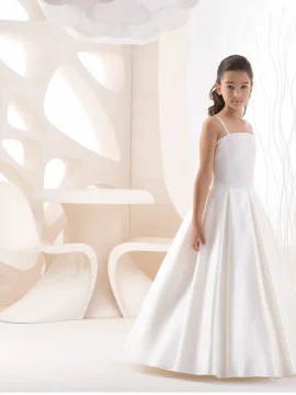 abito comunione in raso di alta qualità