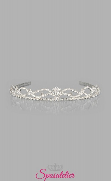 tiara sposa con strass vendita online collezione 2018
