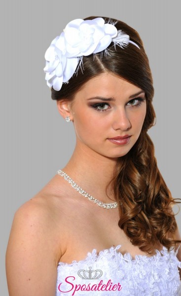 accessori capelli sposa online ricamato a mano con perle swarovski
