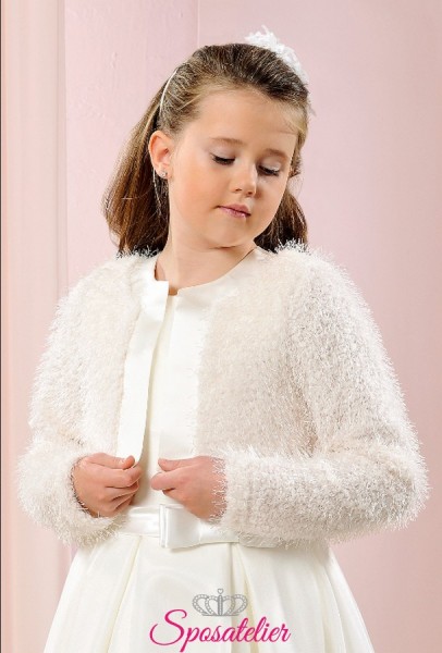 coprispalle bimba elegante in lana fine per cerimonia economico online