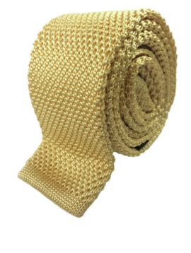 cravatta tricot colore oro