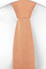 cravatta a maglia salmone