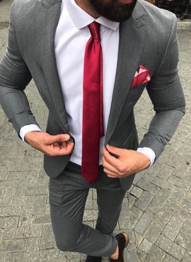 cravatta slim bordeaux