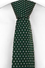 cravatta verde tessuto tricot