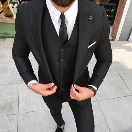 cravattino nero jacquard