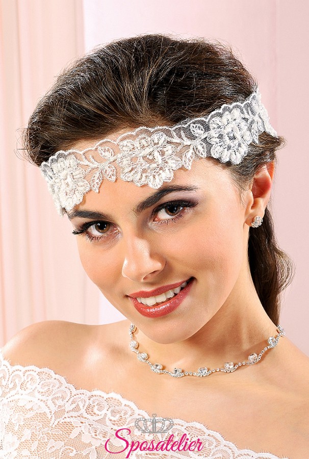 fascia capelli sposa